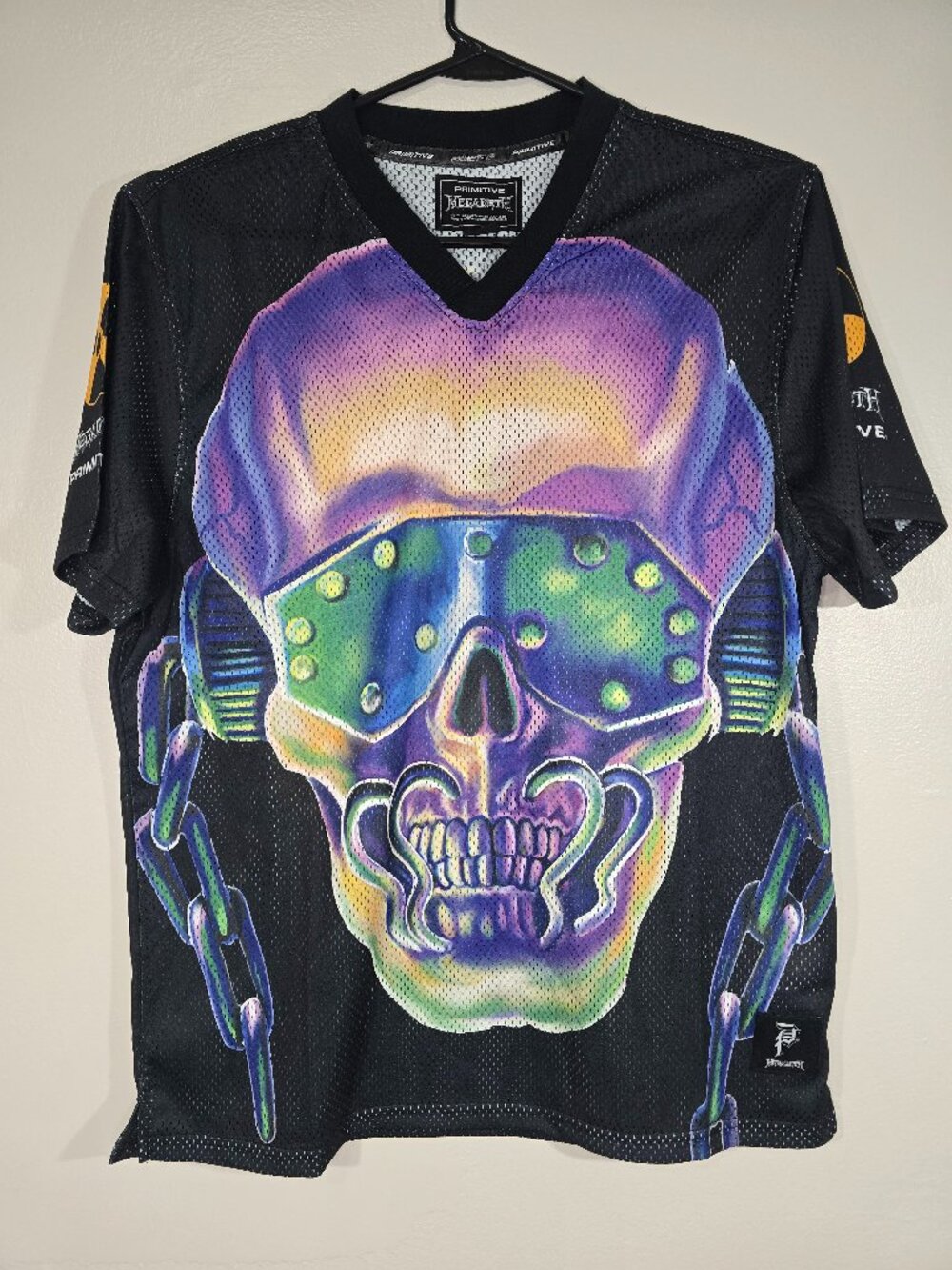 NWT Primitive x Megadeth Rattlehead Mesh Jersey- Medium